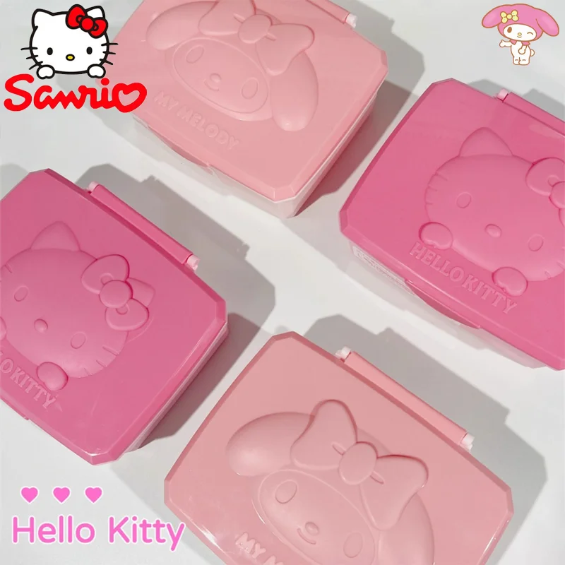 

Sanrio Kawaii Anime Hello Kitty My Melody Storage Box Cute Tabletop Swab Cotton Jewelry Decorative Box Girl Gift Bins