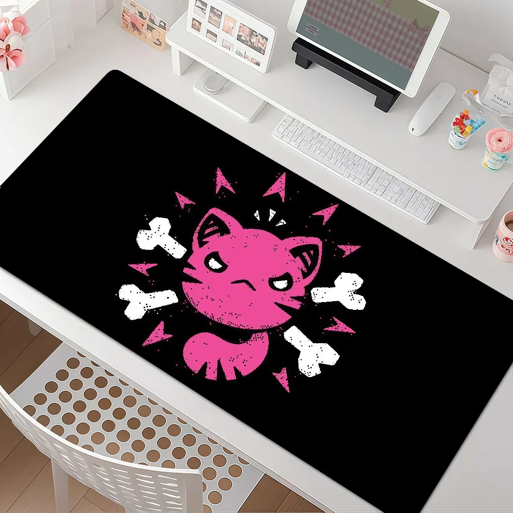 Pirate Cat Skull Mouse Pad Anti Slip Rubber Edge Locked Thickened Laptop Gaming Desk Mat