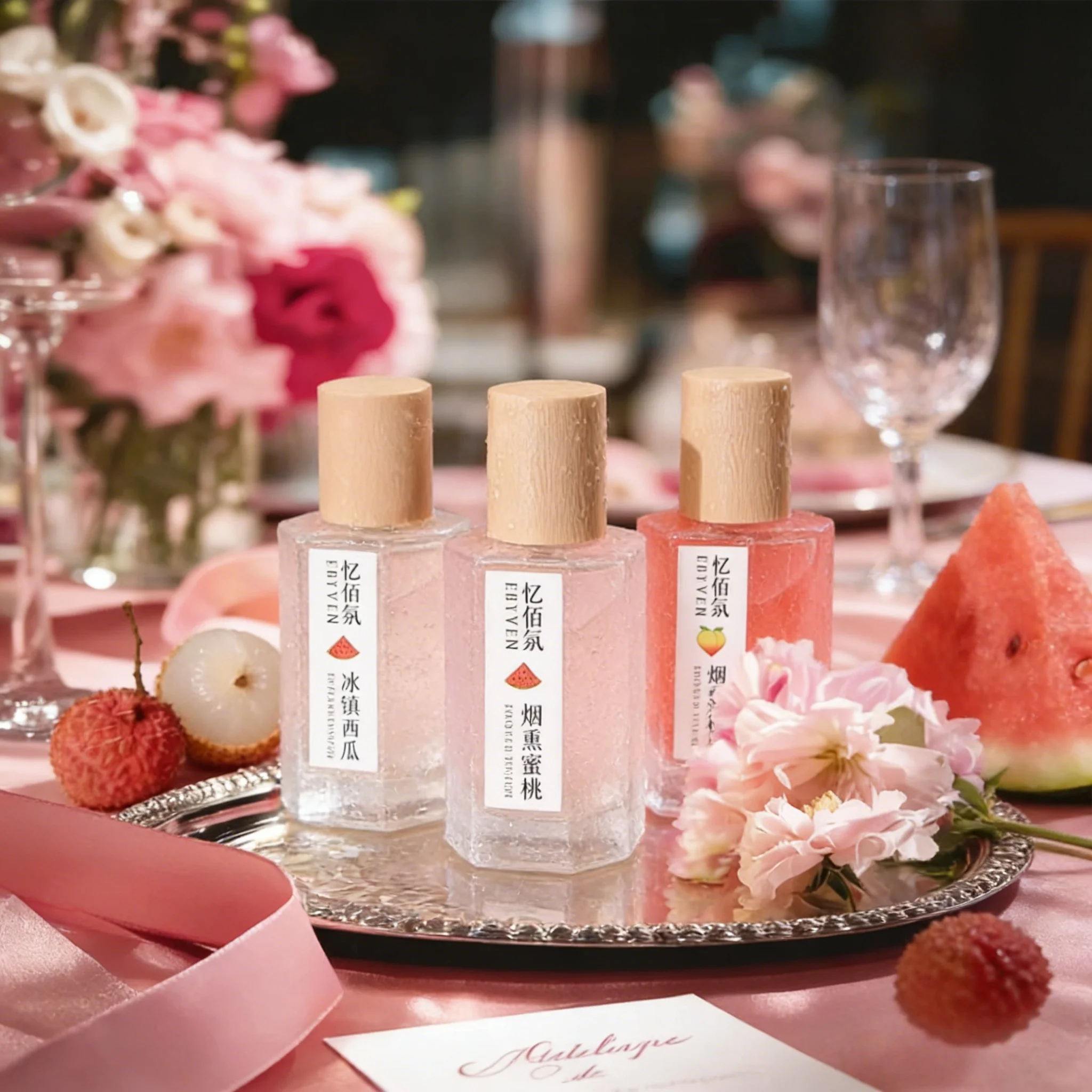 

Fruity Women's Perfume with Peach, Watermelon and Lychee, Fresh and Natural Eau De Toilette, 50ml Long-lasting Fragrance