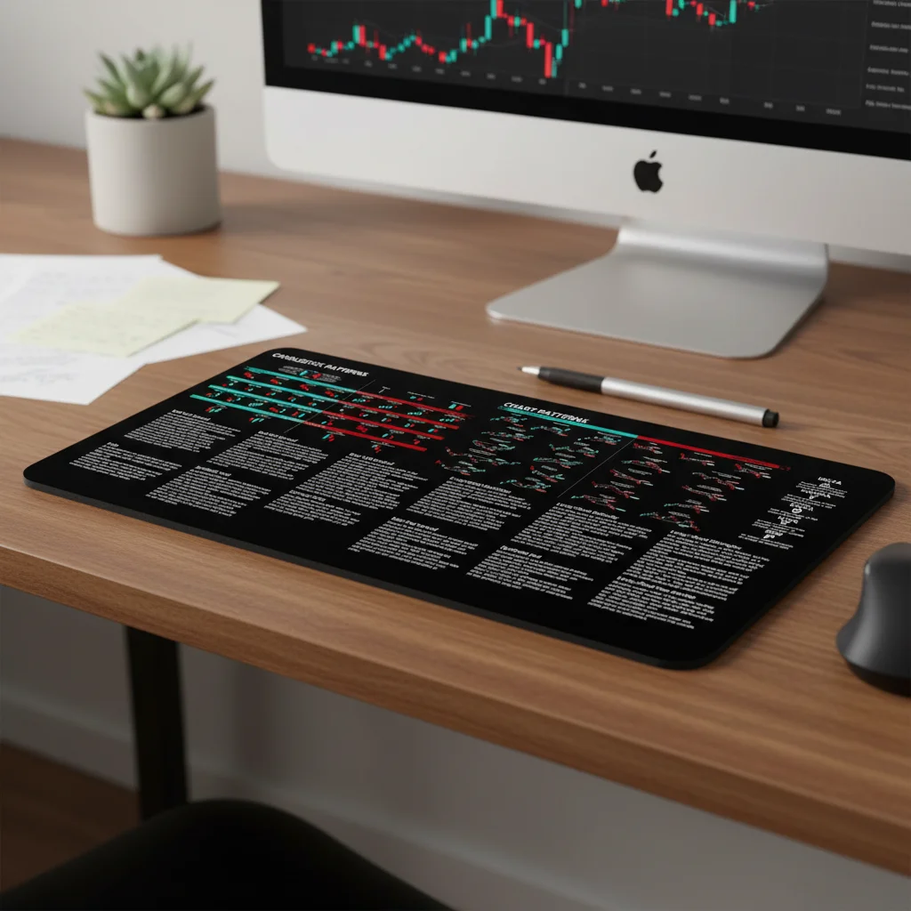

700X300mm Chart Pattern Mouse Pad Efficient Stock Market Chart Pattern Candlestick Pattern Art Mouse Pad Investor Gift
