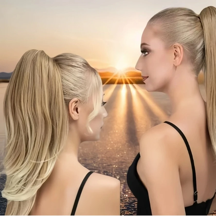 

Зажим для наращивания волос, конский хвост, длинные прямые волосы, синтетический парик естественного вида для женщин