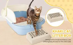 Rampa alta de arena con alfombrilla para gatos – bandeja limpia