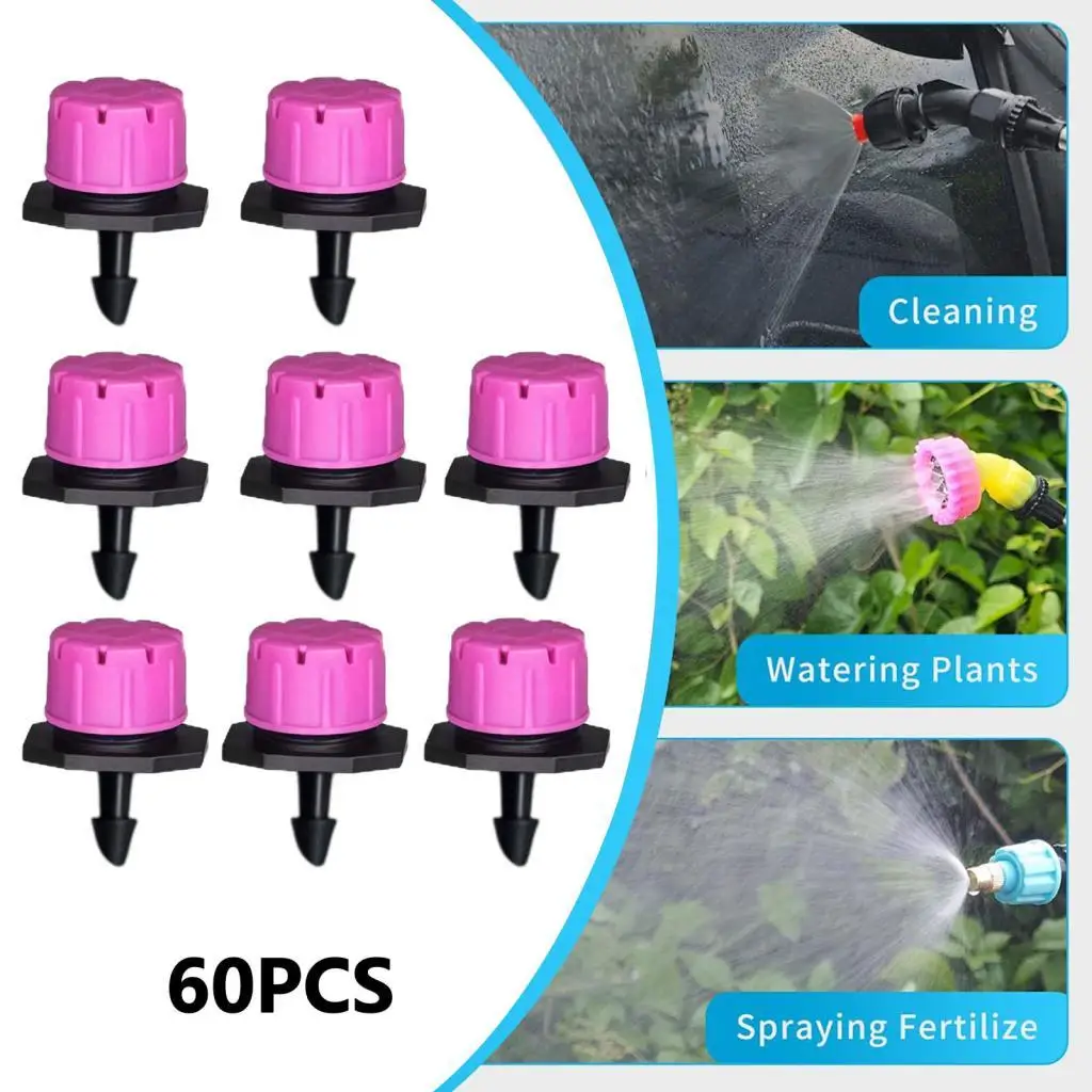 PP Plastic Anti Clogging Drippers 8 Hole Adjustable Nozzles for Garden Drip Watering Set and Plant Irrigation