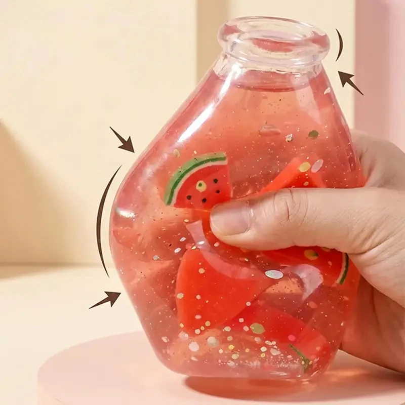 Bottle Shape Squeeze Fidget Safe Odorless Slow Rebound Floating Hand Play Stress Relief Novelty Party Gift