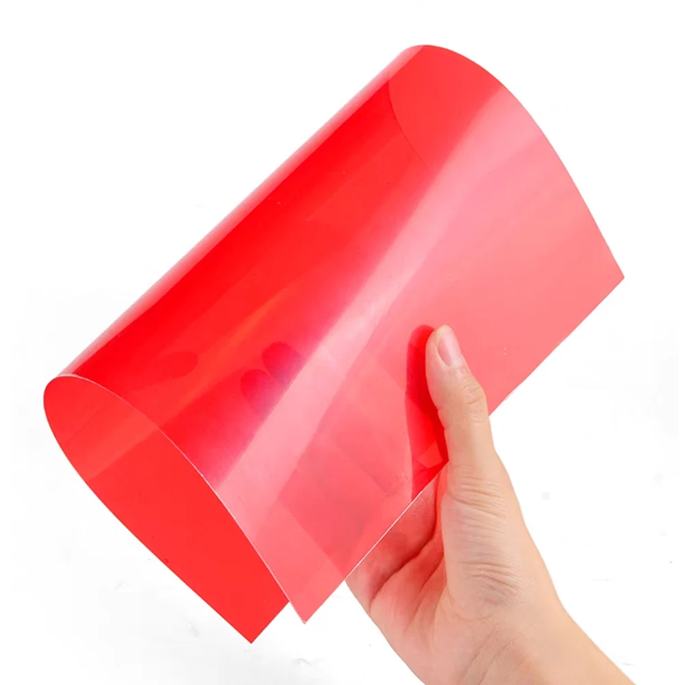 10pcs/pack Translucent Acrylic Sheet Multi-purpose A4 Light Filter PVC Colour Acetate Hard Sheets 0.3mm Thickness Wholesale