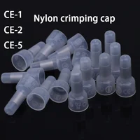 50/100/500/1000 Uds CE1 CE2 CE5 tapas de engarzado de extremo cerrado conectores de terminales de Cable eléctrico