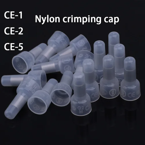 Imagen 1 del producto 50/100/500/1000 Uds CE1 CE2 CE5 tapas de engarzado de extremo cerrado conectores de terminales de Cable eléctrico