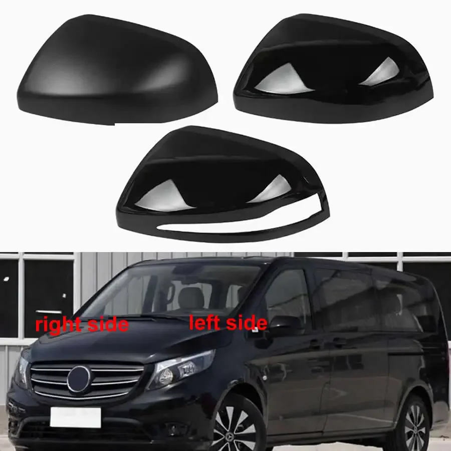 

For Benz Vito V260 2016 2017 2018 2019 - 2023 Car Accessories Reversing Mirrors Cover Rearview Mirror Housing Shell Black Color