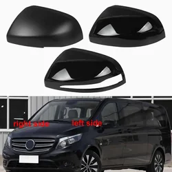 For Benz Vito V260 2016 2017 2018 2019 - 2023 Car Accessories Reversing Mirrors Cover Rearview Mirror Housing Shell Black Color