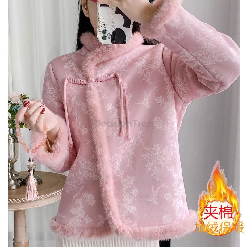 

2025 improved winter daily cotton qipao coat women's retro chinese style warm coat elegant sweet fashionable versatile jacket