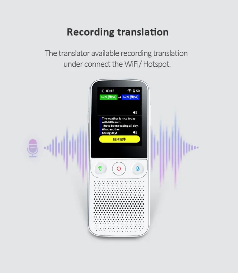 Portable Voice Chat Translator Smart 138 Languages Real-time Translate WIFI Online Translation T10pro Smart Photo Translated