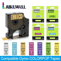 12mm 2056090 Glitter Label For Dymo D1 COLORPOP Tapes 2056085 2056098 2056121 2056091 2056094 for Dymo LabelManager 160 280 210D