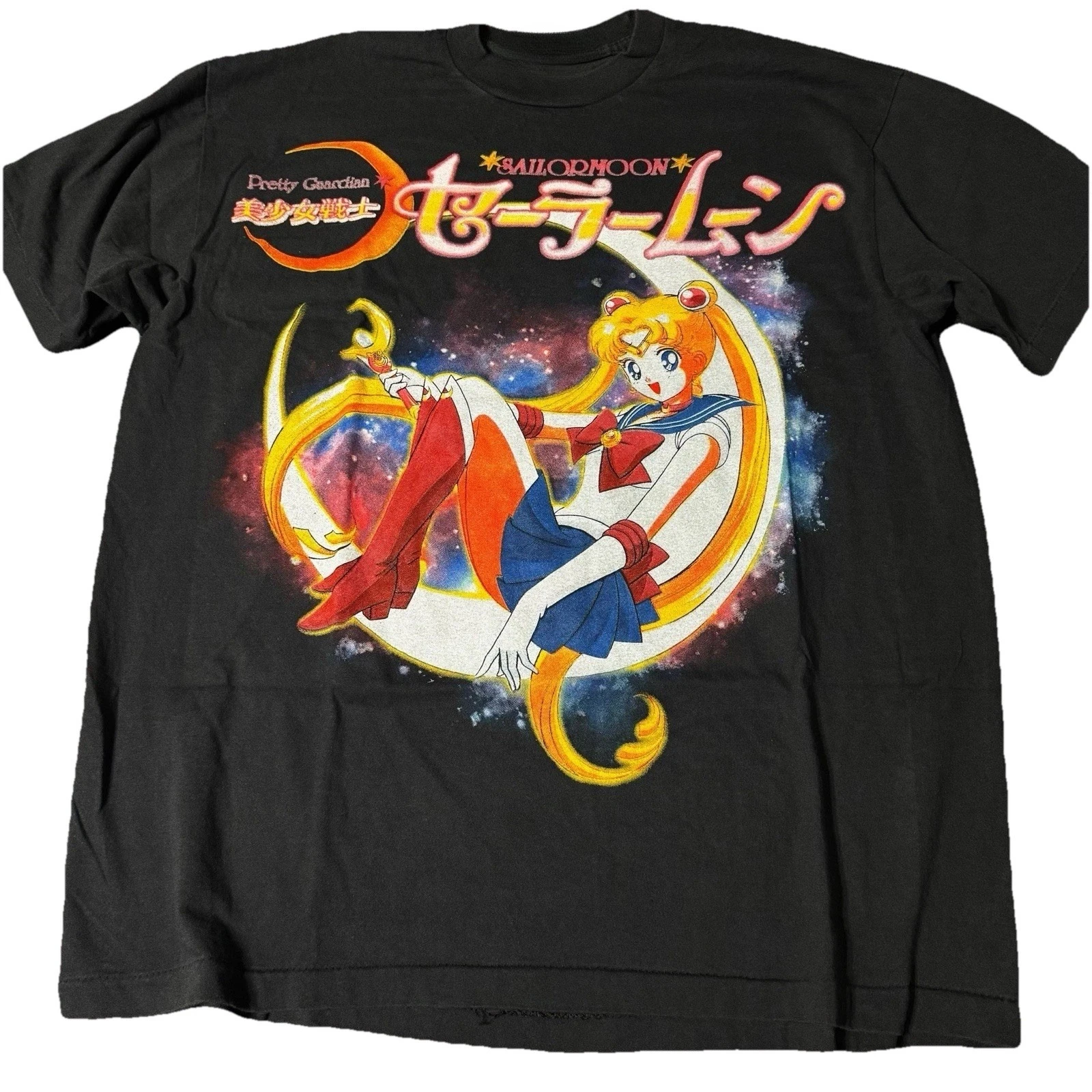 

Retro Sailor Moon Anime Kawaii Cotton Graphic T-Shirt Harajuku Streetwear Heavyweight Oversized Top Anime Unseix Clothing