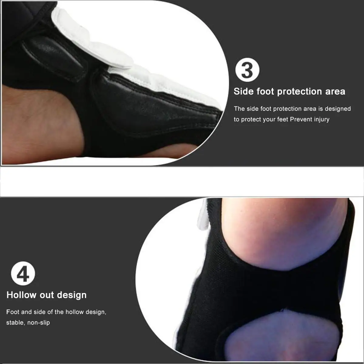 SINOBUDO 1 Pair Taekwondo Sparring Karate Foot Guard Kicking Boxing Foot Protector Ankel Support