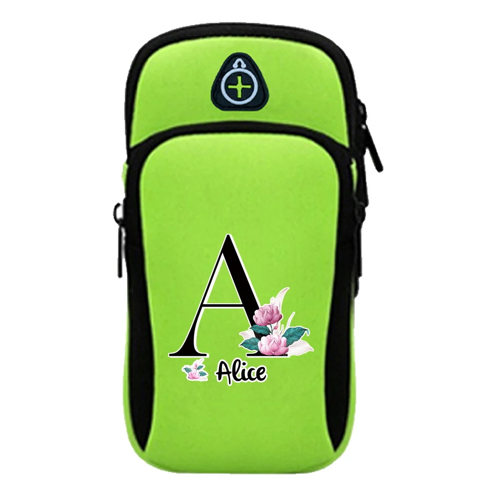 Customized Name Arm Strap Sports Phone Bag Running Arm Phone Bag Sports Phone Bag Personalized Pink Initial Printing