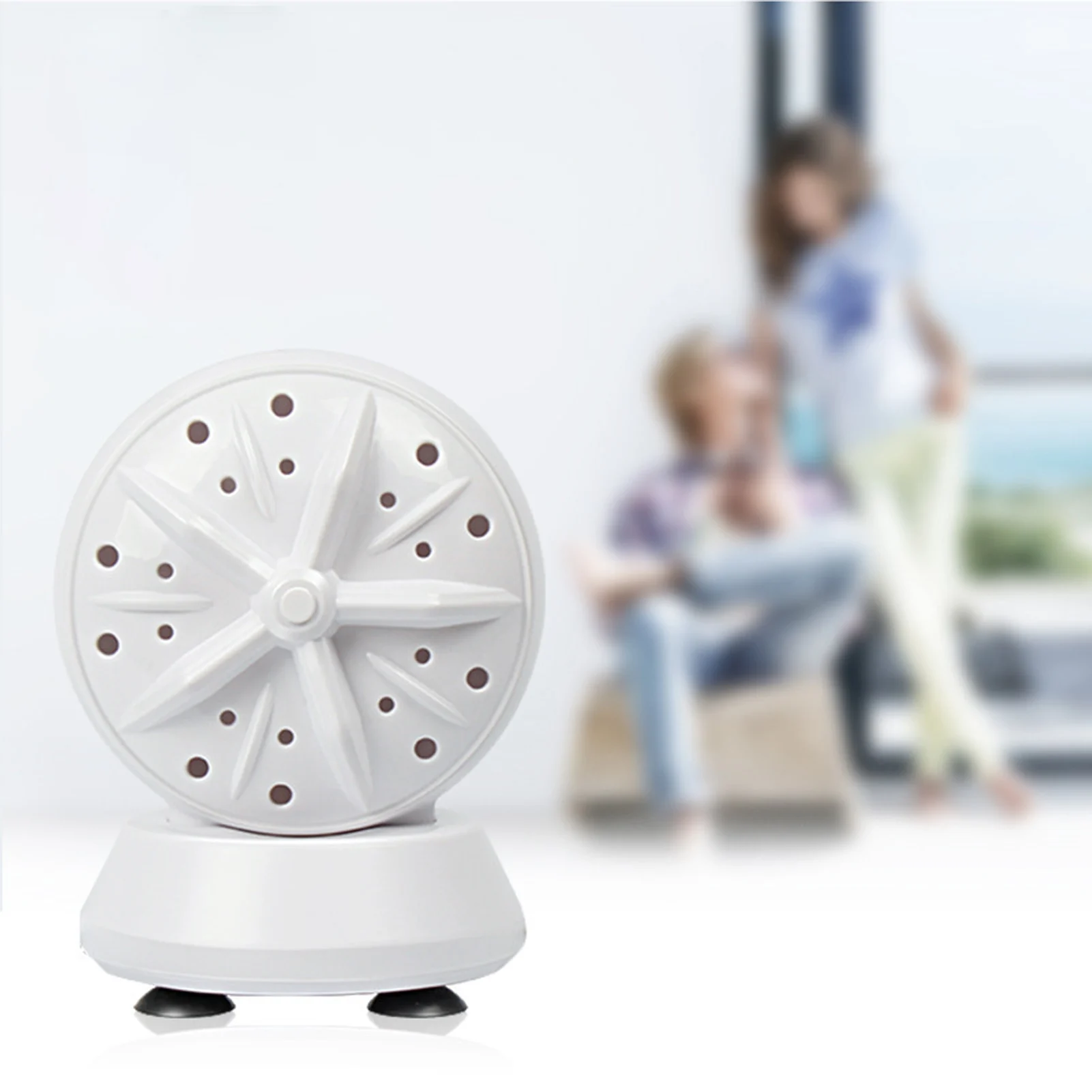 

Mini Home Washer Dual Turbine Ultrasonic Deep Cleaning Portable Washing Machine for Sink Dorm Travel USB Plug in 5V