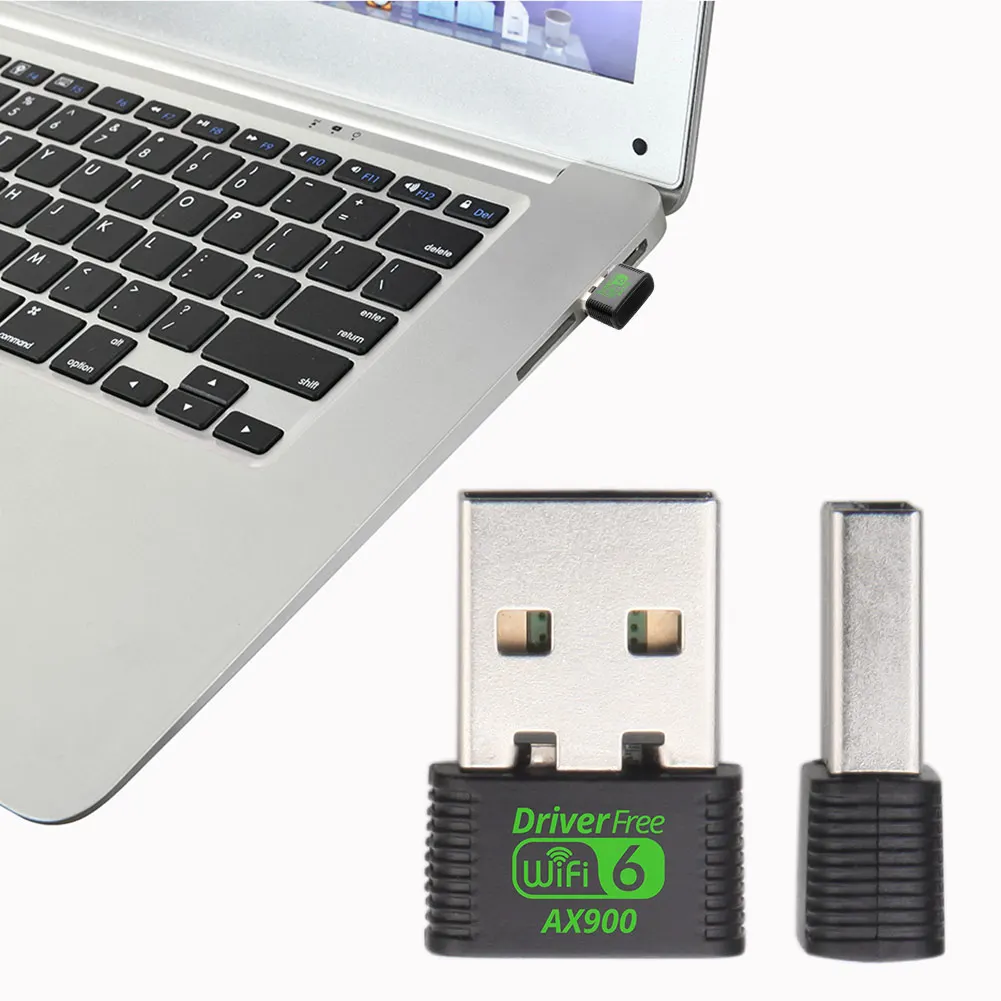 USB WiFi 6 Adapter 900Mbps Wireless Network Adapter Dual Band 2.4 & 5.8 GHz Portable USB Wireless Adapter Wireless WiFi Adapter