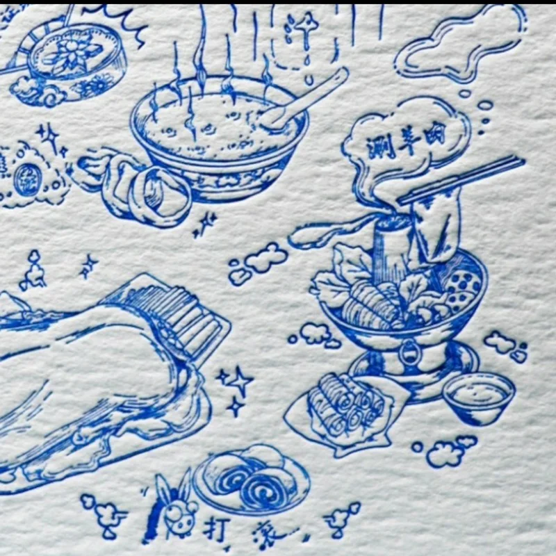 Customized Retro Cotton Paper Embossed Printing Postcard Custom Cultural and Travel Movie Peripheral Comm