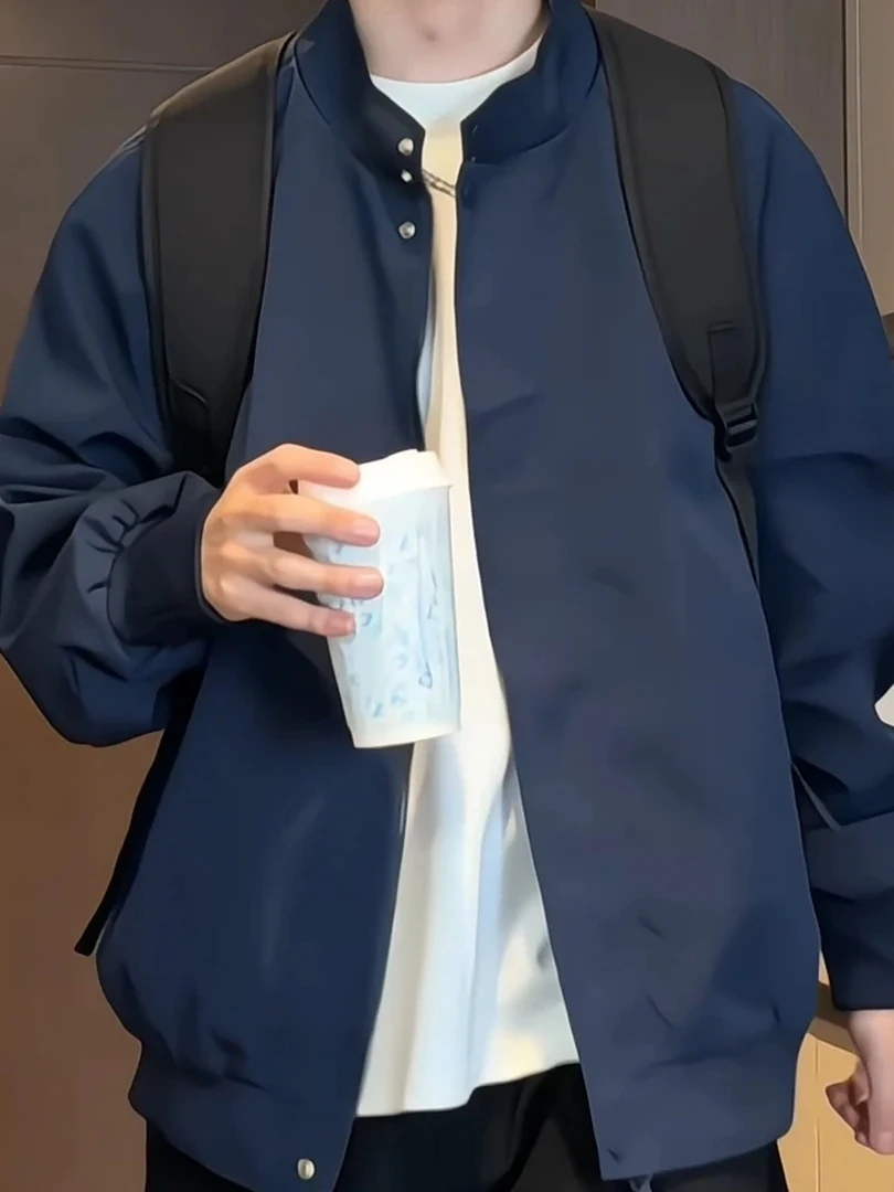 

Мужское бейсбольное пальто с воротником-стойкой Harrington Jaet Faion Urban Sle, ветрозащитная полиэфирная ткань, длинное бейсбольное пальто на молнии