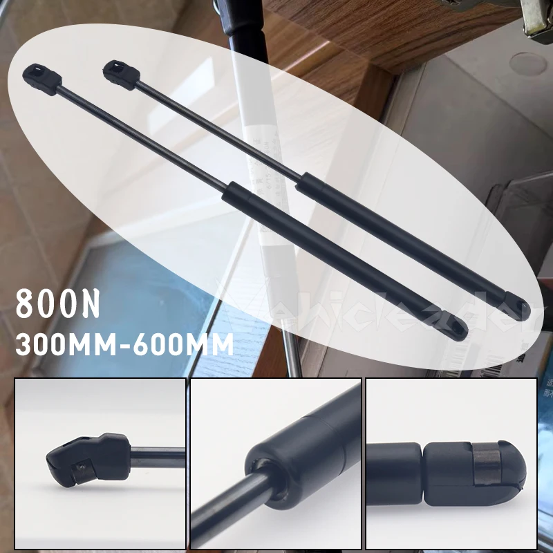 2pcs 300/350/400/450/500/550/600mm 800N Car Gas Struts Spring Shocks Lift Supports RV Windows Storage Damper Camper Back Window