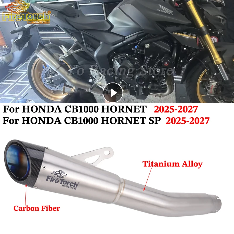 Slip On For HONDA CB1000 HORNET SP 2025 2026 2027 Motorcycle Exhaust Escape System Middle Link Pipe Carbon Fiber Moto Muffler