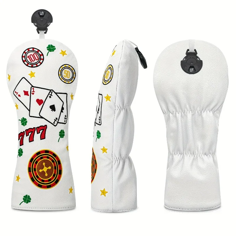 777 Poker Theme Golf Club Head Cover - Durable Protective Cover, Golf Accessories, Dustproof and Durable, Protective Cover image 4