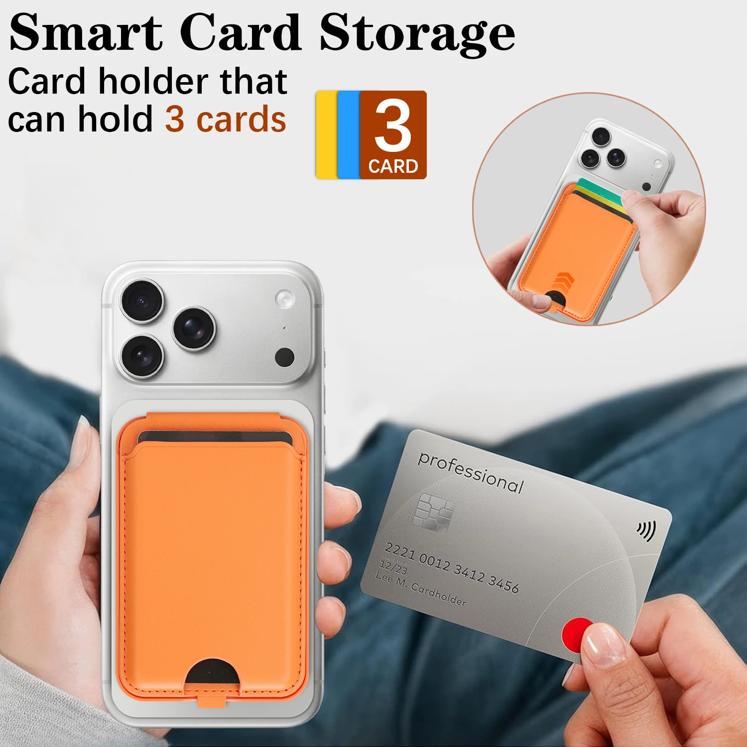 

Суперпрочный магнитный держатель для телефона 3500G с отсеком для карт, подходит для любого магнитного телефона, складной держатель с регулируемым углом наклона. ﻿