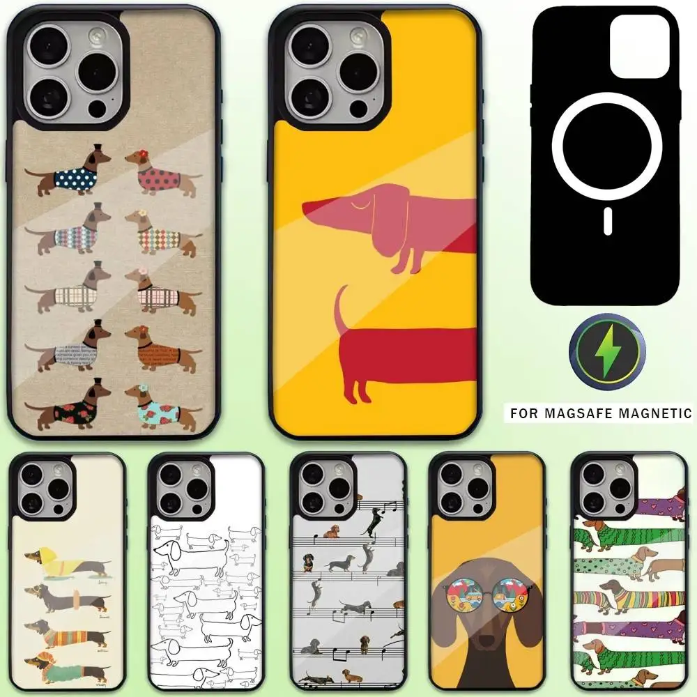 

Dachshund Sausage Dog Phone Case For iPhone17,16,15,14,13,12,11 Plus,Pro Max Magnetic Magsafe Wireless Charging