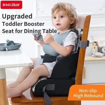 取り外し可能なスポンジクッション付きのポータブルベビーシート,防水ブースターマット,取り付けが簡単,ダイニングチェア用アクセサリー,新品