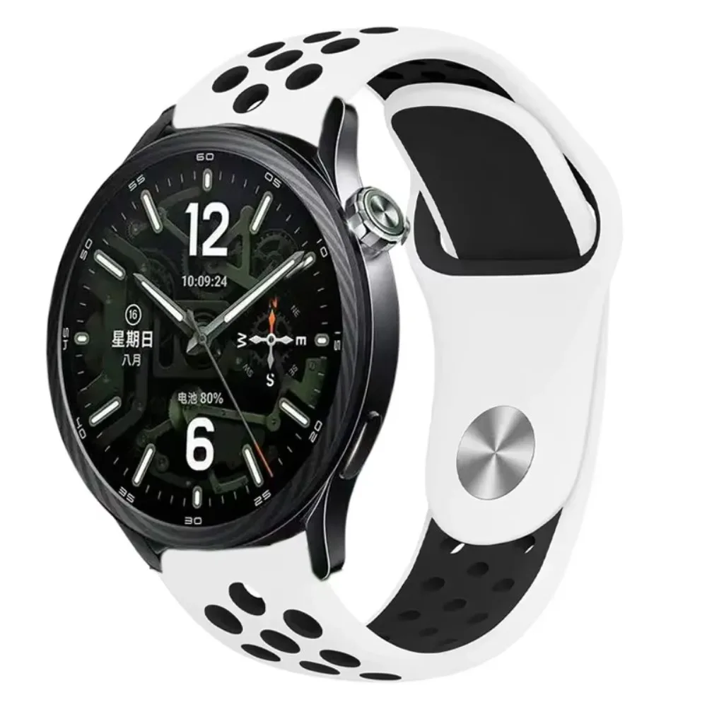 18/20/22mm Silicone Strap for Xiaomi Watch S5-4-3 Breathable Bracelet Oneplus 4/Lite/3/2 Amazfit Bip 6 5 Max OPPO Watch X3 Mini