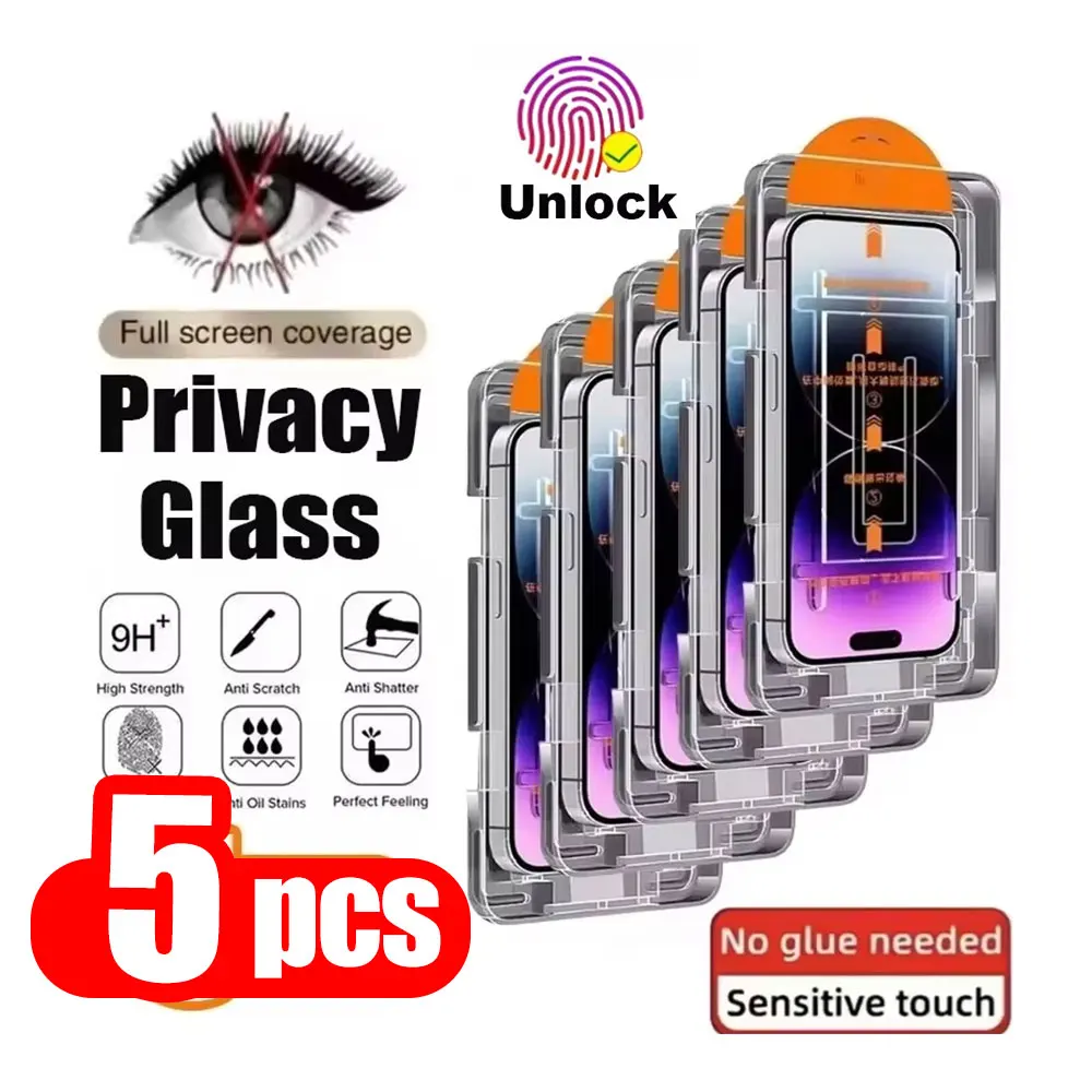 

1-5PCS Fingerprint Unlock Dust Free For Samsung S25 Ultra S26 Ultra S25 S26 S25 Edge S26 Edge S25 Plus Tempered Glass Anti-Spy