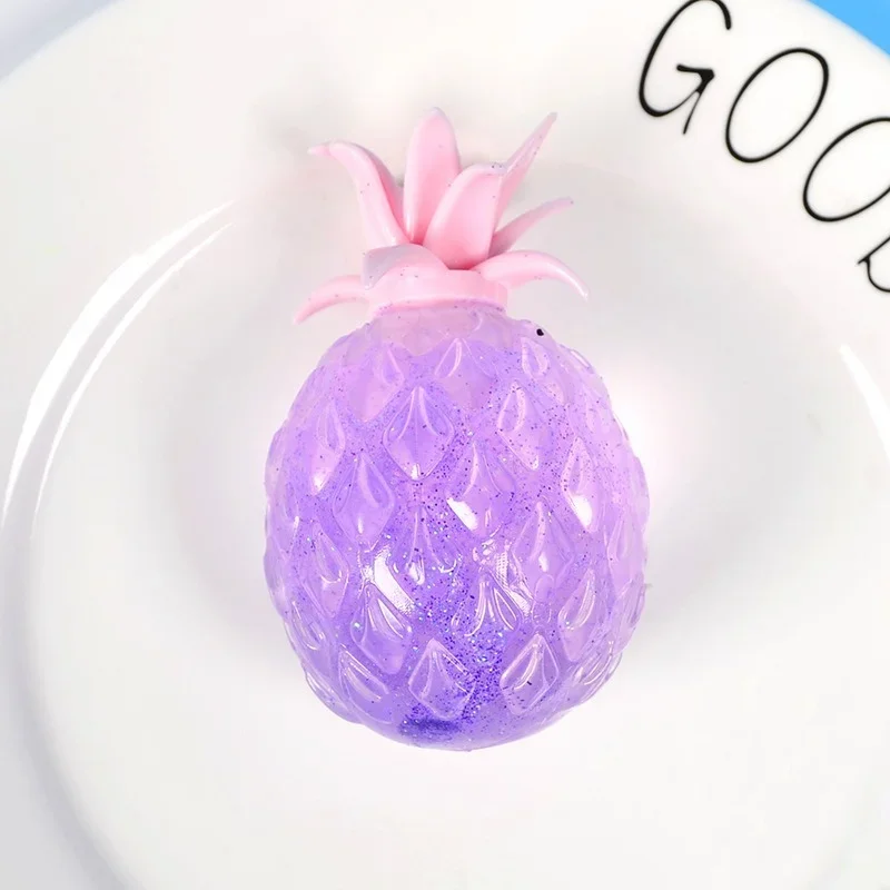 Jouet spongieux en poudre d'or pour enfants, boule d'ananas, perle d'évent, jouets à presser, nouveauté amusante, arrêt souligné de l'anxiété