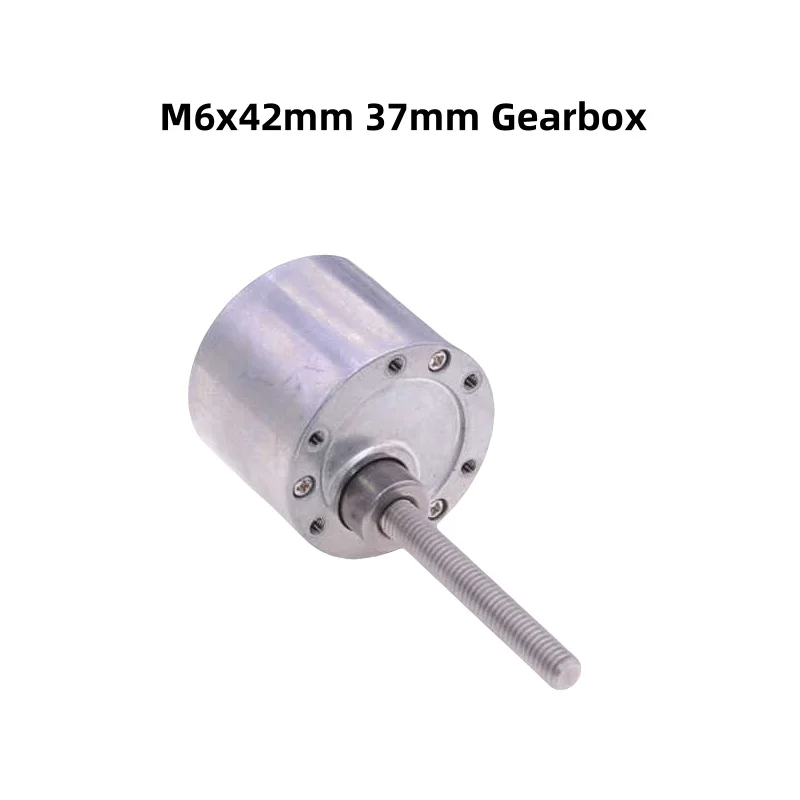 37mm Gearbox/Gear Case With M6x42mm Threaded Shaft Reduction Ratio 810:1 Connect For 550/520/3530/3428/545 DC Motor