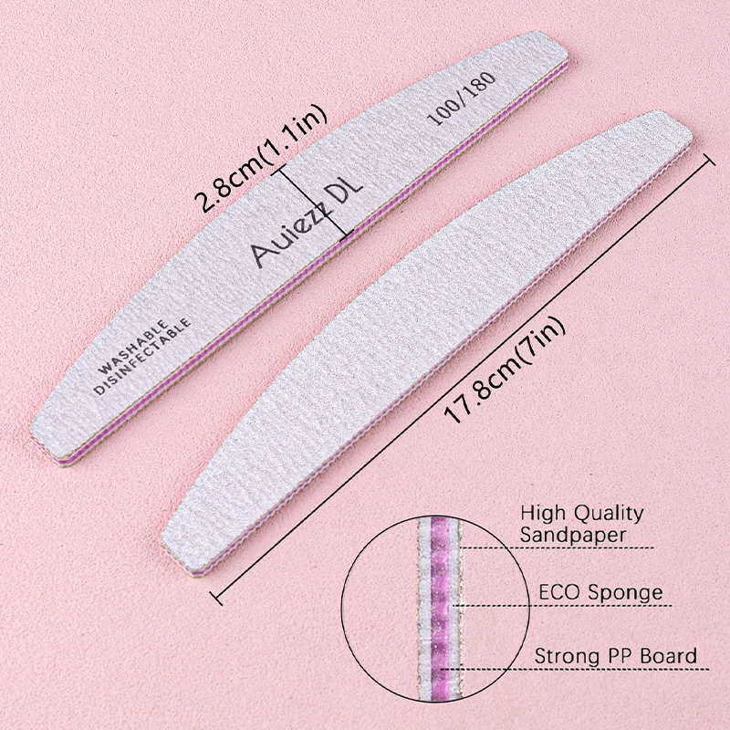 Picture 4: 5/10Pcs Professional Nail Art Files Thick Sandpaper Emery Board Grey Buffing Block Manicure Tools for Polishing Sanding Tool