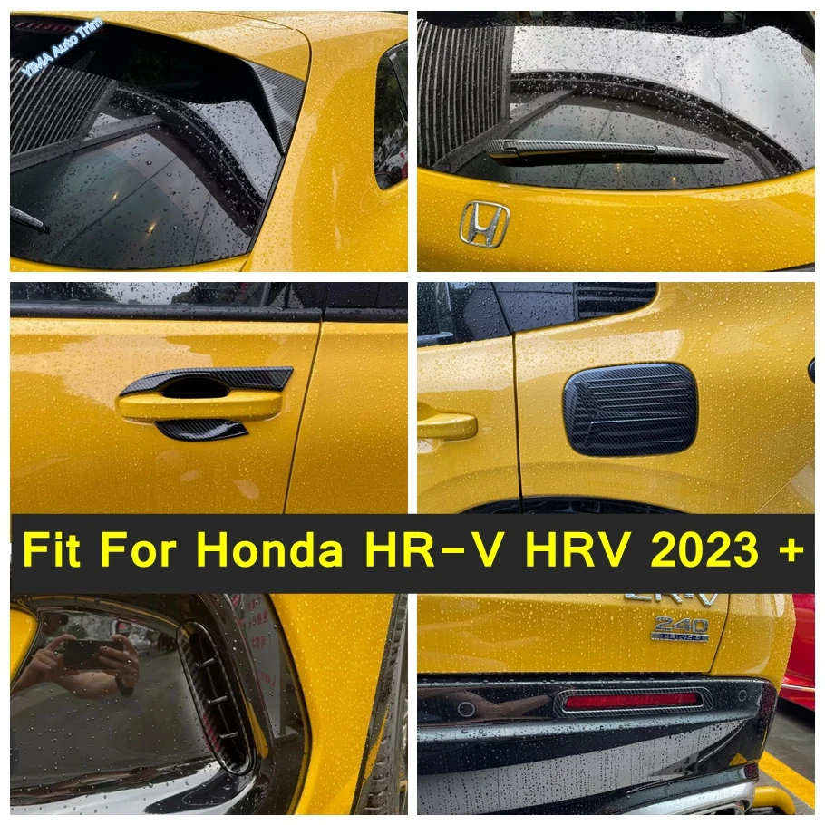 

Carbon Fiber Look Fuel Tank / Rearview Mirror / Door Handle Cover Trim For Honda HRV HR-V ZRV Z-RV 2023 2024 ABS Car Accessories