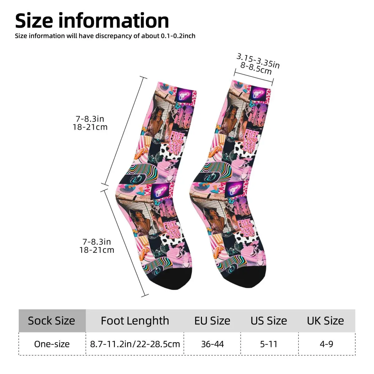 Trippy Baby Collage Chaussettes Harajuku, Chaussettes sulfToutes Saisons, Bas de Haute Qualité, Accessoires pour Hommes et Femmes, Cadeaux de Noël