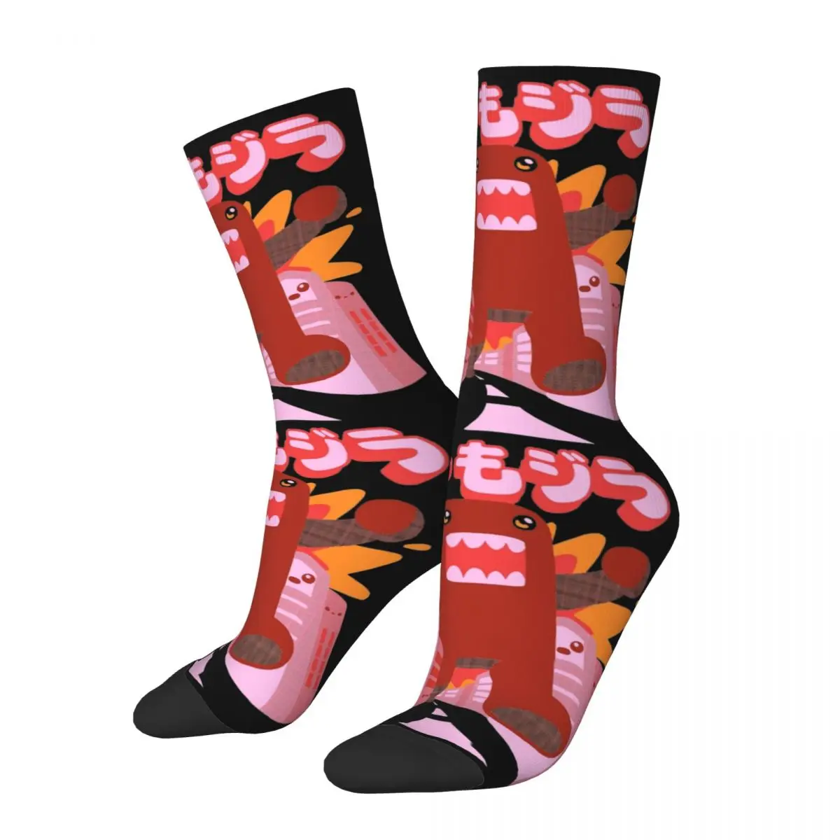 Autumn Winter Casual Women Men Domozilla Domo Kun Doll Socks Sweat Absorbing Middle Tube Socks