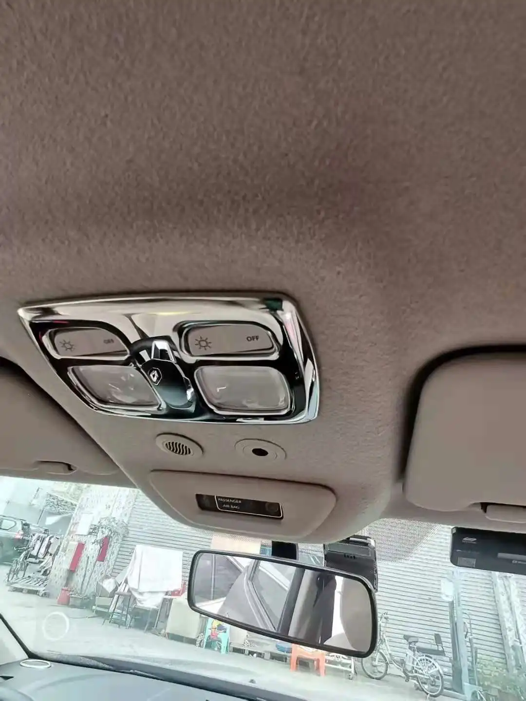 For Dacia Renault Duster 2018-2023 Reading Light Cover Trim Decoration Interior Roof Lamp Frames stainless steel Accessories