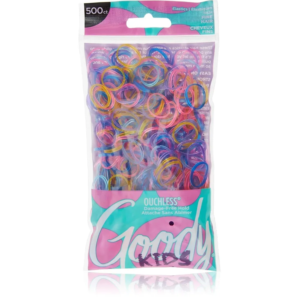 Ouchless Polyband Hair Ties for Kids 500 Pack