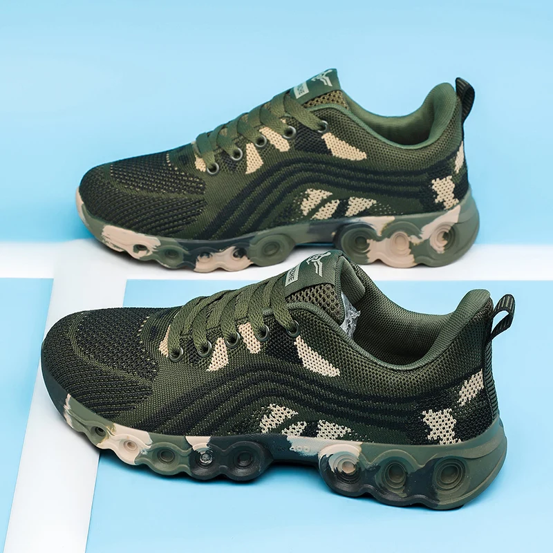 

New Arrival Unisex Running Sport Sneakers Camouflage Mens Athletic Trainers Spring Summer Womens Breathable Run Shoes