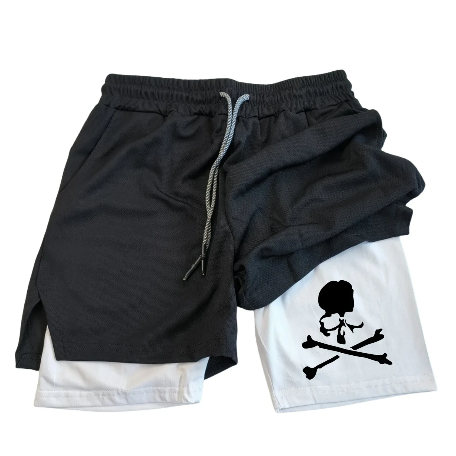 

Мужские шорты 2 в 1, шорты для бега и фитнеса, быстросохнущие дышащие спортивные шорты для улицы, штаны для улицы