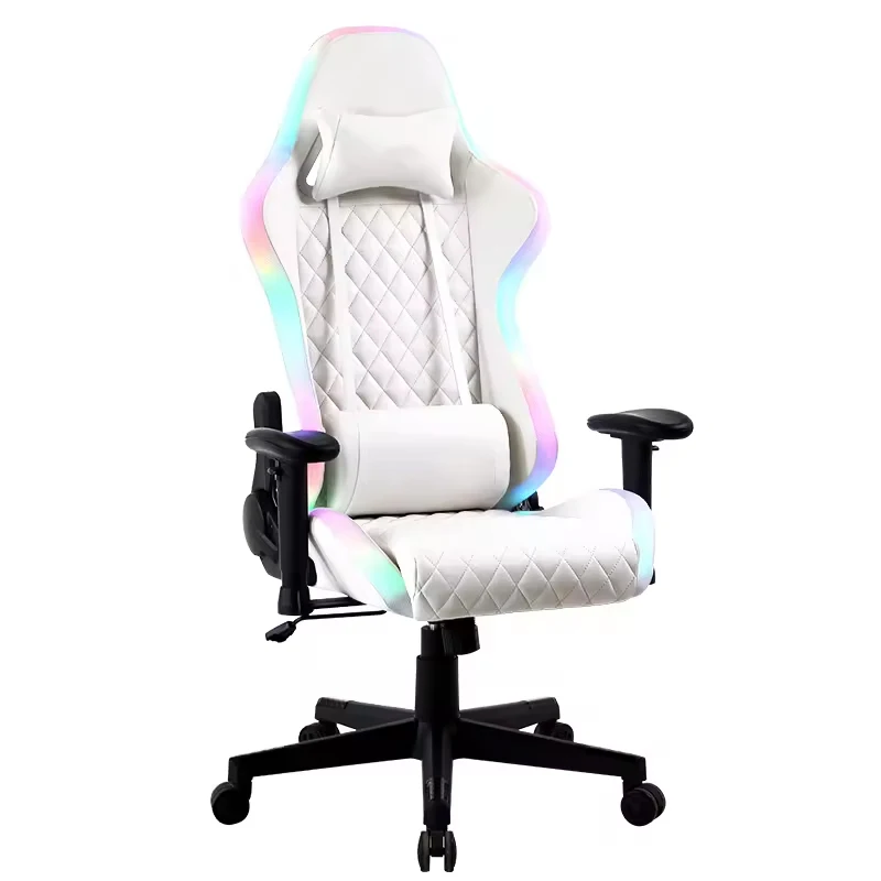 

Computer Ergonomic LED lamp E-sports Chair Comfort Adjustable PU Leather Gaming Chair with Lights