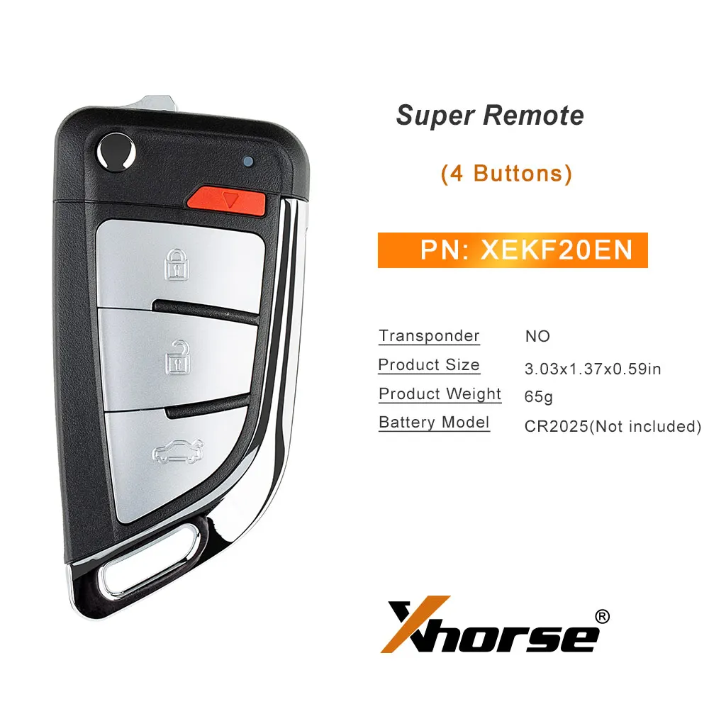 1 Stück XHORSE XE Serie Fernbedienungsschlüssel mit Super-Chip XEKF20EN XEKF21EN XELEX0EN XEDS01EN XEMQB1EN XEB510EN Autoschlüssel für VVDI Key Tool – Detail 2