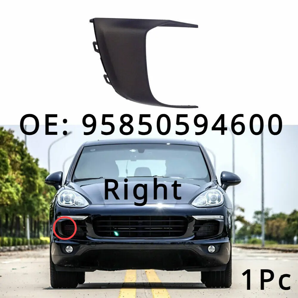 Left Right Front Bumper Fog Light Grille Frame Trim Air Guide Trim 95850594500 95850594600 for Porsche Cayenne 958 2015-2017