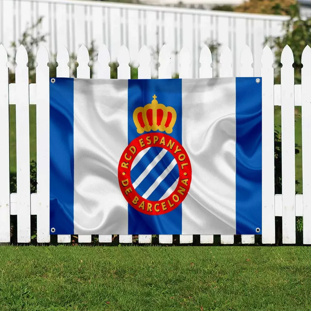 RCD Espanyol Club Flag Pride Flag Flag to Hang Flags for Rooms Banner Flags for Bedrooms Outdoor Decorations Wall Decoration