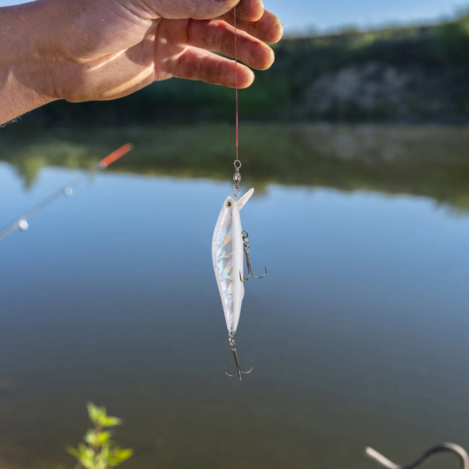 

1Pc High Quality Durable Plastic Lure Bait Wear Resistant Corrosion Resistant Sinking Hook Fresh Water Fishing Tackle