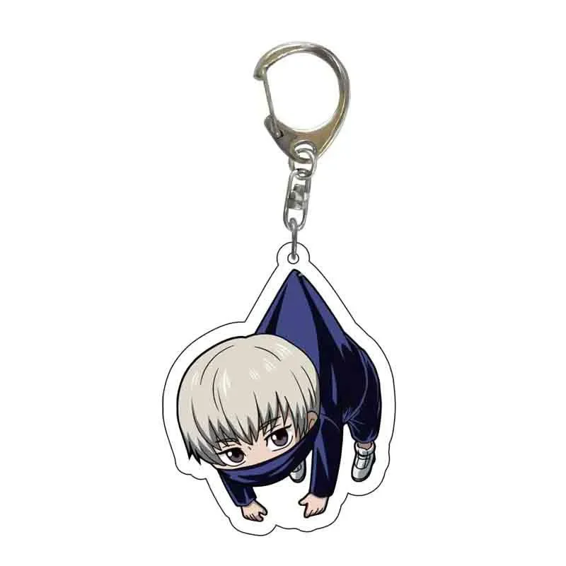 Anime Jujutsu Kaisen Key Chain Acrylic Cartoon Figure Yuji Itadori Kugisaki Nobara keychains Metal Holder Key Ring Jewelry Gifts