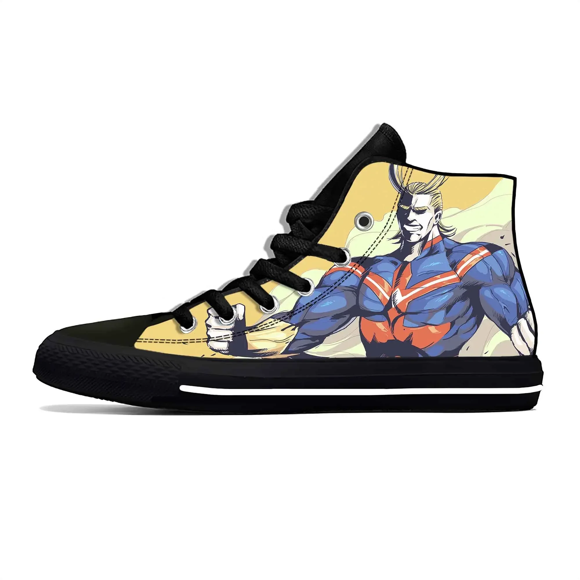 

Японские повседневные кроссовки My Hero Academia All Might в стиле аниме и манги, высокие, удобные, дышащие, с 3D-принтом, для мужчин и женщин