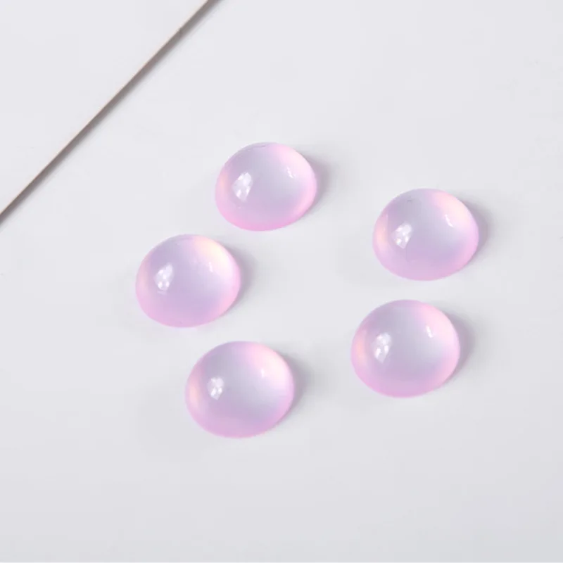 50Pcs/bag 8MM Half-Round Flat-Back Resin Nail Charms - Multi-Size Color Beads for DIY Manicure & Craft Embellishments