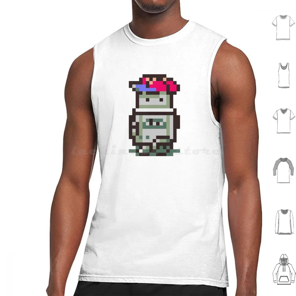 Camisetas Sem Mangas Ness-Bot Sprite, Vestuário Retro do Jogo Earthbound Ness, Mother Snes, Mother 2, Lucas, Mother 3, Super Smash Bros, RPG